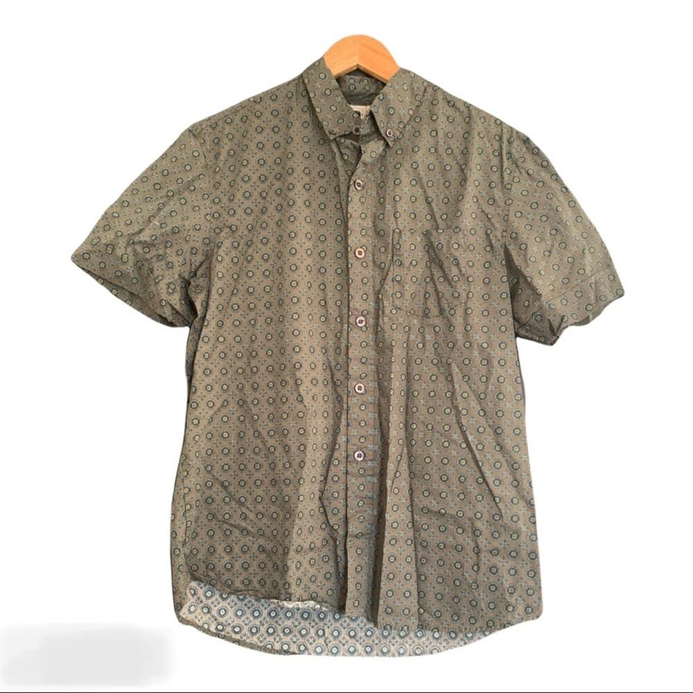 Kennington Gray and Blue Slim Fit Shirt- L